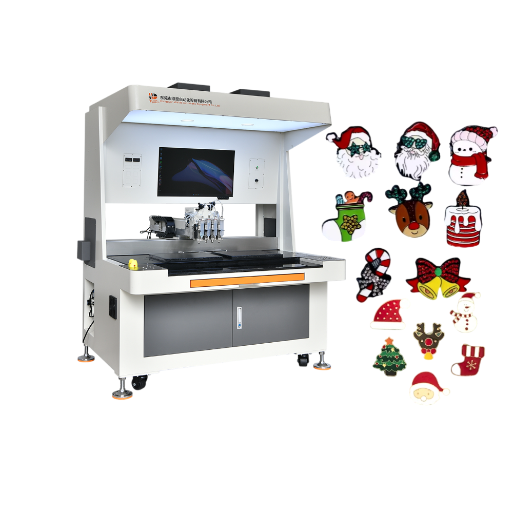 Angel pin badge filling machine